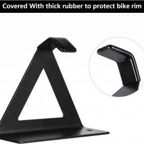 Bike Rack Wall Hook Wall Mount Bike Hook Holder Storage Rack for Indoor Storage and Garage Organization Flip-Up Bicycle Rack with EVA for Bicycles - Mountain (Triangle Black)